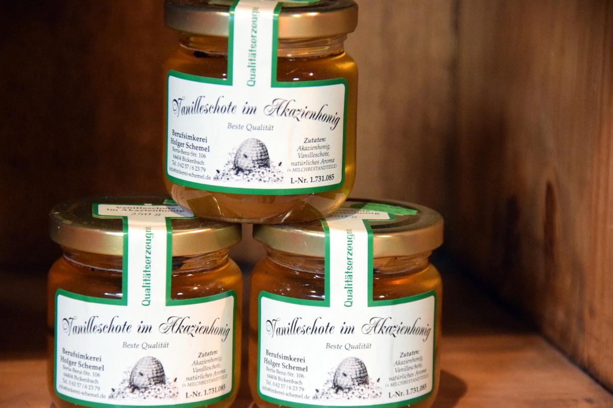 Vanilleschote im Akazienhonig - Imkerei Schemel