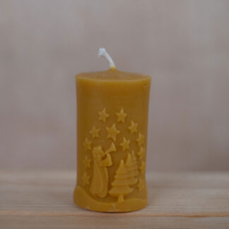 Kerze Engel und Sterne