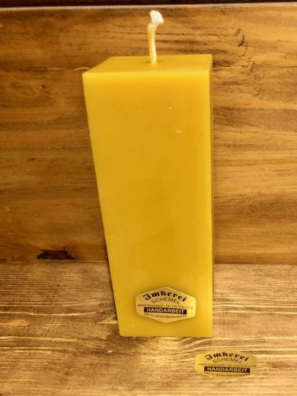 Gegossene Bienenwachskerze Viereck